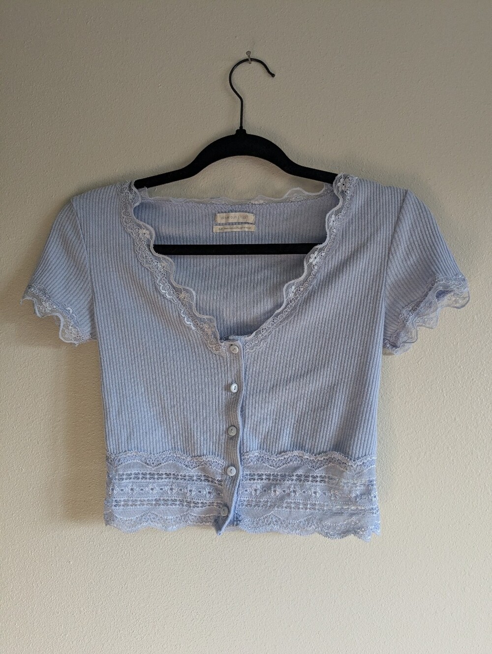 Urban Outfitters Lacy Top Size Small Blue
